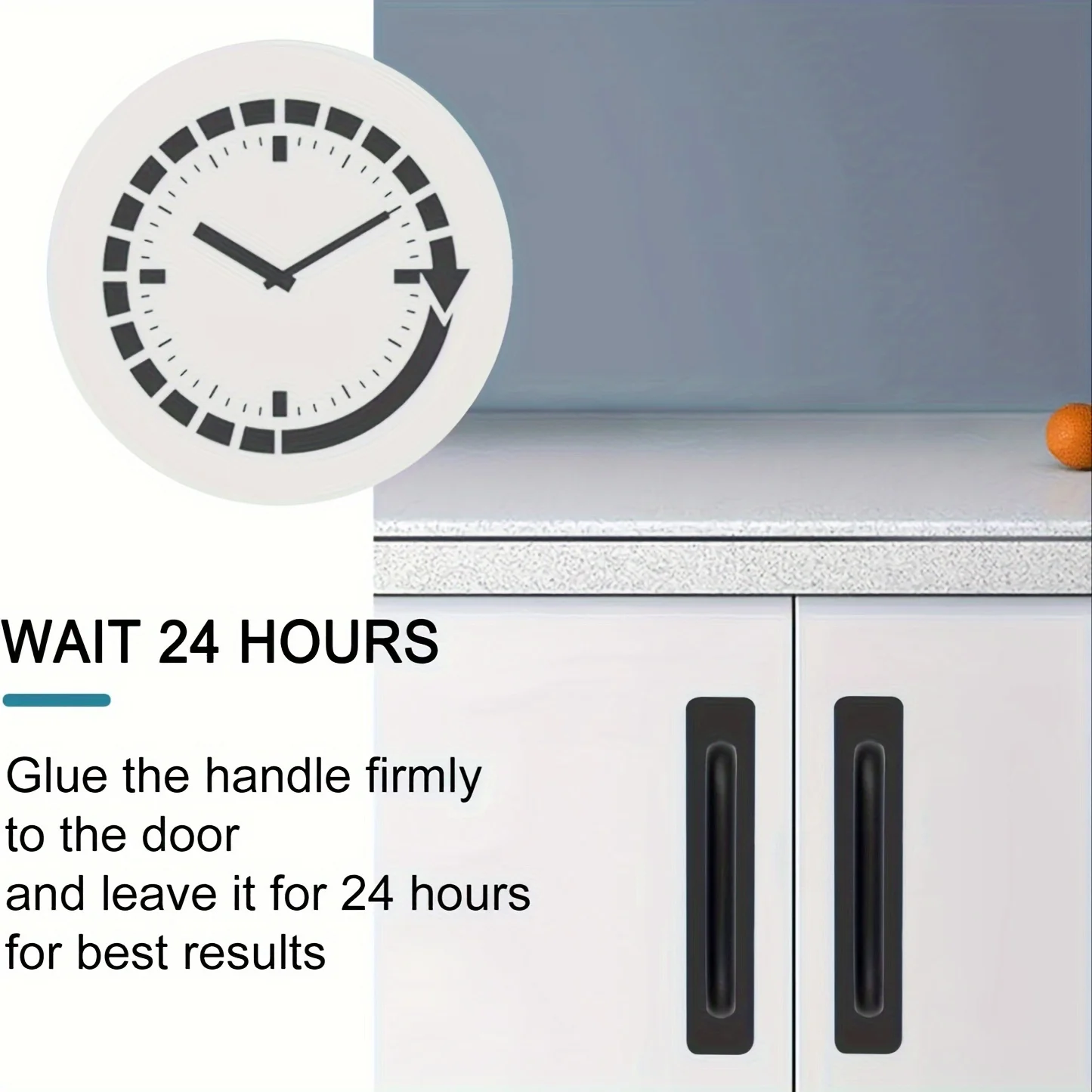 مقابض أدراج الخزانة الفورية ذاتية اللصق - مقابض أبواب لاصقة من الفولاذ المقاوم للصدأ مقاس 5.8 بوصة، بدون تصميم للحفر