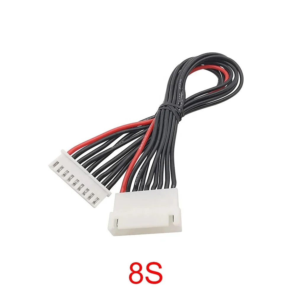 50PCS 22AWG Lipo Battery Charge Wire 300mm Balance Extension Cable Male To Female For RC Car & Drone 2S To 8S 7Pin 7S Series