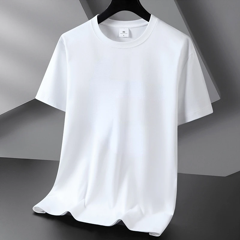 

Men and Women Pure Cotton Short Sleeved T-shirt Round Neck Casual Loose Versatile Half Sleeve Oversized Top Summer Clothes