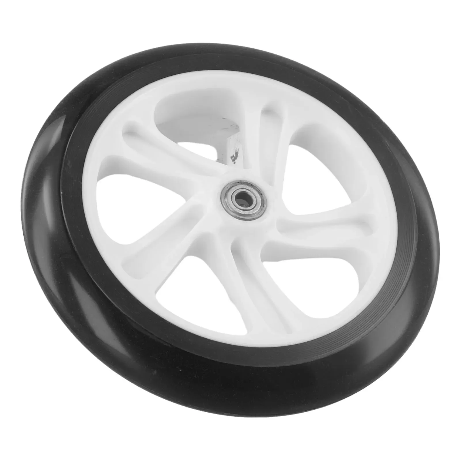 Roue de Haute artificiel asticité pour Skateboard et Fauteuil Roulant, Roues Avant avec Roulement, Pièces de Modification, 200mm, 1 Pièce