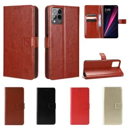 Leather Flip Case For T-Mobile Revvl 7 6 6x Pro 5G Tmobile T Phone 2 Pro Protective Cover Wallet Card Slot Kickstand Coque Funda
