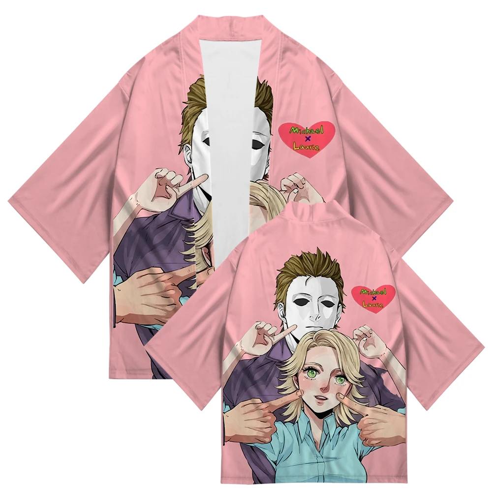 Summer Kimono Women's Beach Moonlight Panic Cosplay Cardigan Japanese Shirt Jacket Samurai Dress Bathrobe Jacket