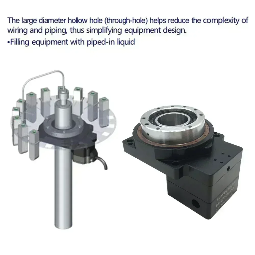 Reductor de plataforma giratoria CNC, posicionador giratorio hueco, disco de indexación, reemplaza el indexador de leva del Motor DD para posicionamiento Circular