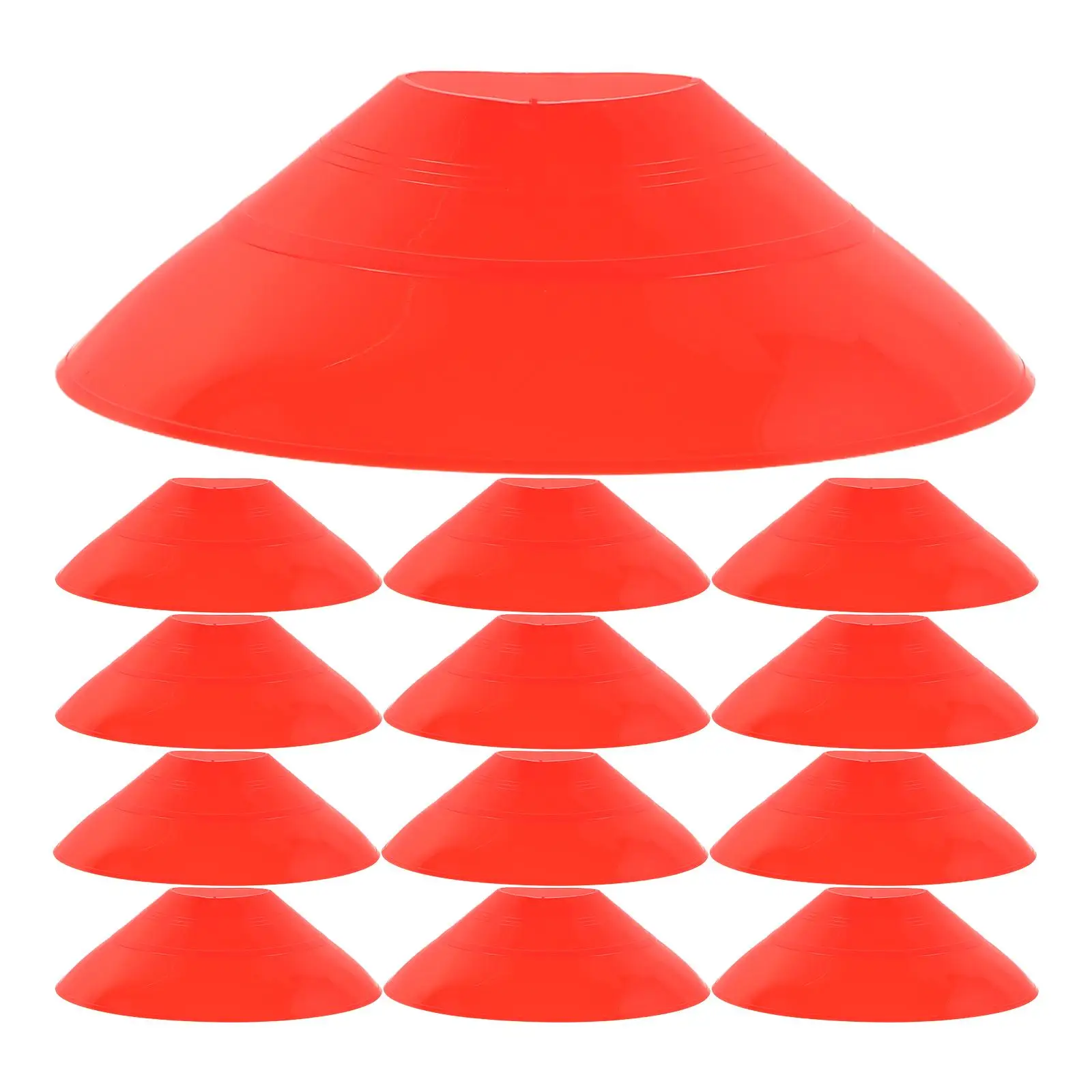 

25 Pcs Football Training Equipment Agility Standard Plate Red Pe Basketball Cones