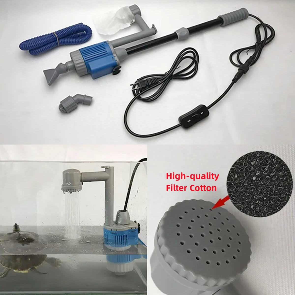 20/28W Aquarium Multi-Function Electric Water Changer Kit 110V/220V Fish Tank Cleaning Water Pump Sewage Suction Machine 1 Set