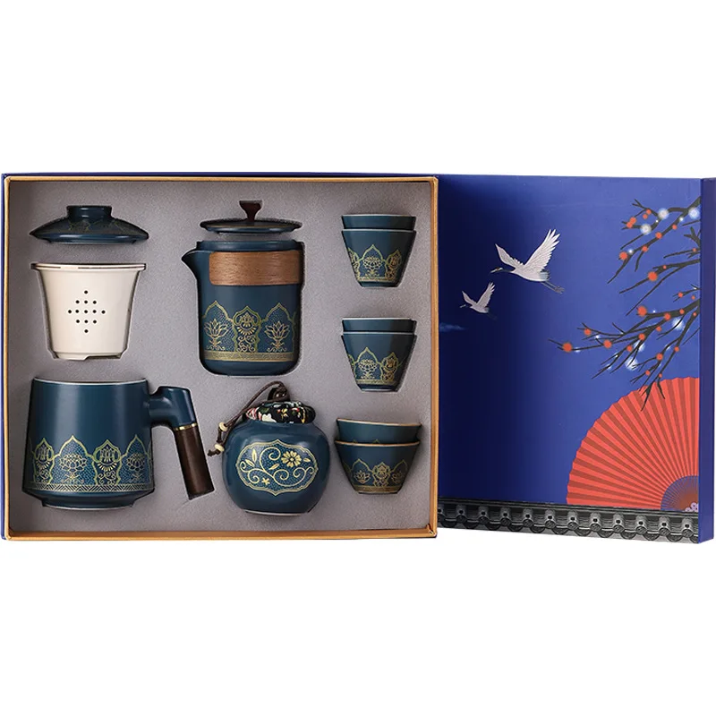 

Guochao tea set gift box business cultural and creative company festival practical gift tea set