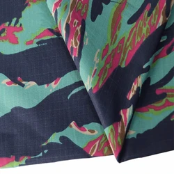 Nylon Cotton Miami Tiger Stripe Camouflage Fabric Rip Stop Cloth Tactical Uniform DIY