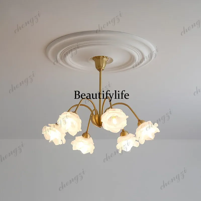 HR Modern French retro, rose chandelier, dining room, bedroom, living room, study, American European style