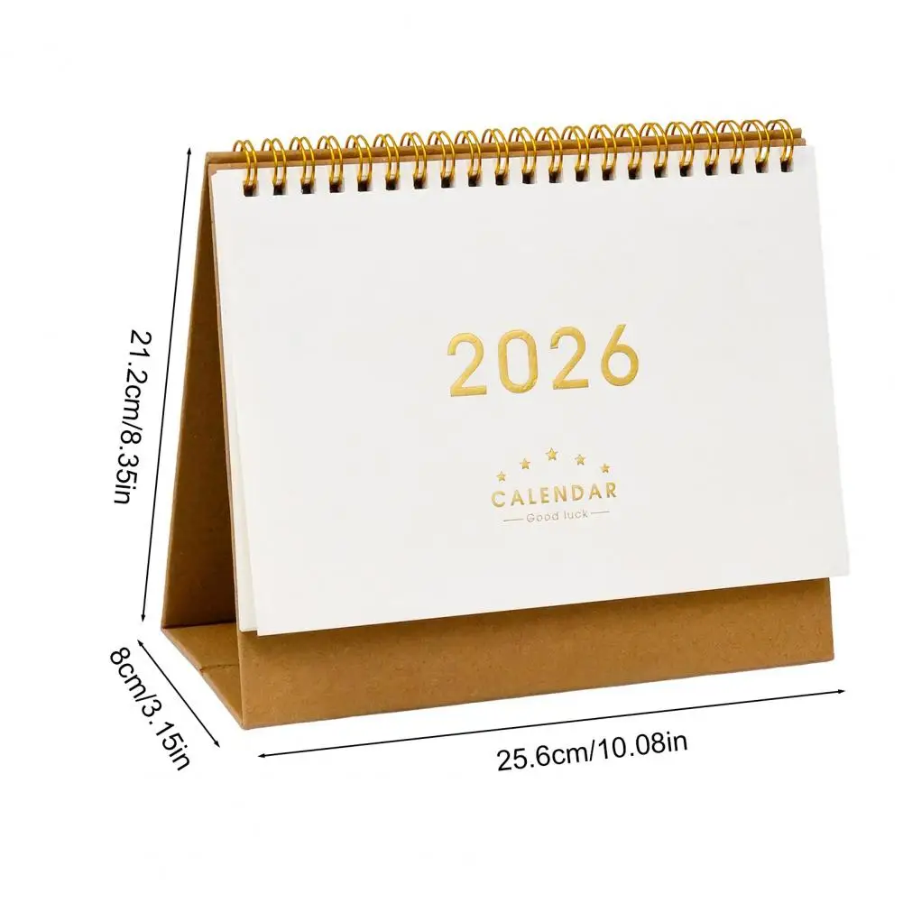 ورقة سميكة التقويم 2026 أجندة مكتبية /رزنامة مكتبية 2026 ريترو ستايل أجندة مكتبية /رزنامة مكتبية مجموعة مكتب صغيرة للمنزل مكتب مدرسة إدارة الوقت #1