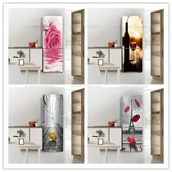 Rose refrigerator stickers, room decoration stickers, PVC waterproof and oil resistant stickers, wall paintings