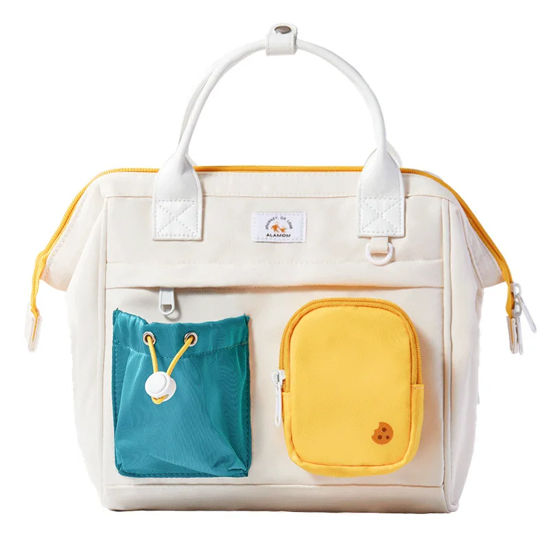 حقيبة الأم حقيبة للحمل متعددة الوظائف بكتف مزدوج وكتف واحد محمولة باليد بسعة كبيرة حقيبة مشي خارجية #5