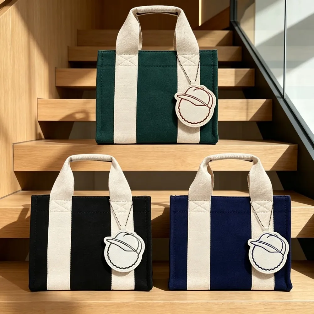 Minimalist Stylish Premium Canvas Golf Storage Bag, Unisex Same Style Handbag with Fresh Color Matching for Multi-scene Storage