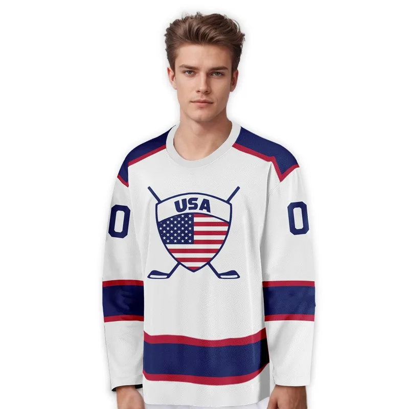 

USA, Russia, Germany Ice Hockey Team Uniforms, Football Jerseys, Sports Jerseys, 3D Printed Male and Female Youth Fan Equipment