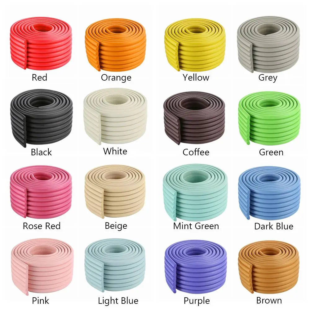 16 Colors Home Foam Bumper Collision Cushion Furniture Baby Safety Desk Corner Protector Guard Strip Table Edge