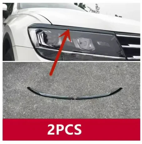 Pour VW Volkswagen Tiguan MK2 version européenne 2017 2018-2020 2021 phare avant sourcil garniture moulage couvercle garniture barre garniture garniture