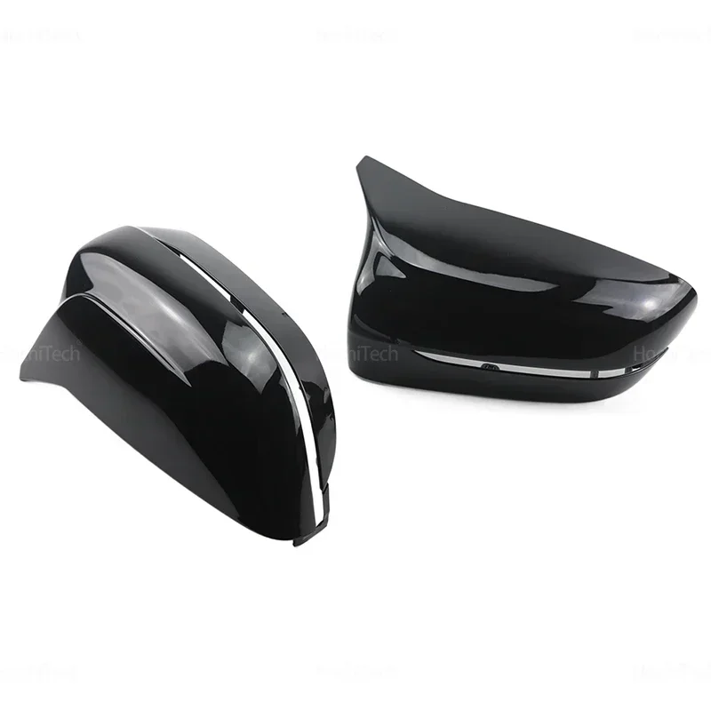 Para bmw 3 4 5 6 7 8 séries g20 g22 g30 g38 g11 g15 g16 espelho retrovisor do carro capa lateral asa proteger quadro cobre preto brilhante