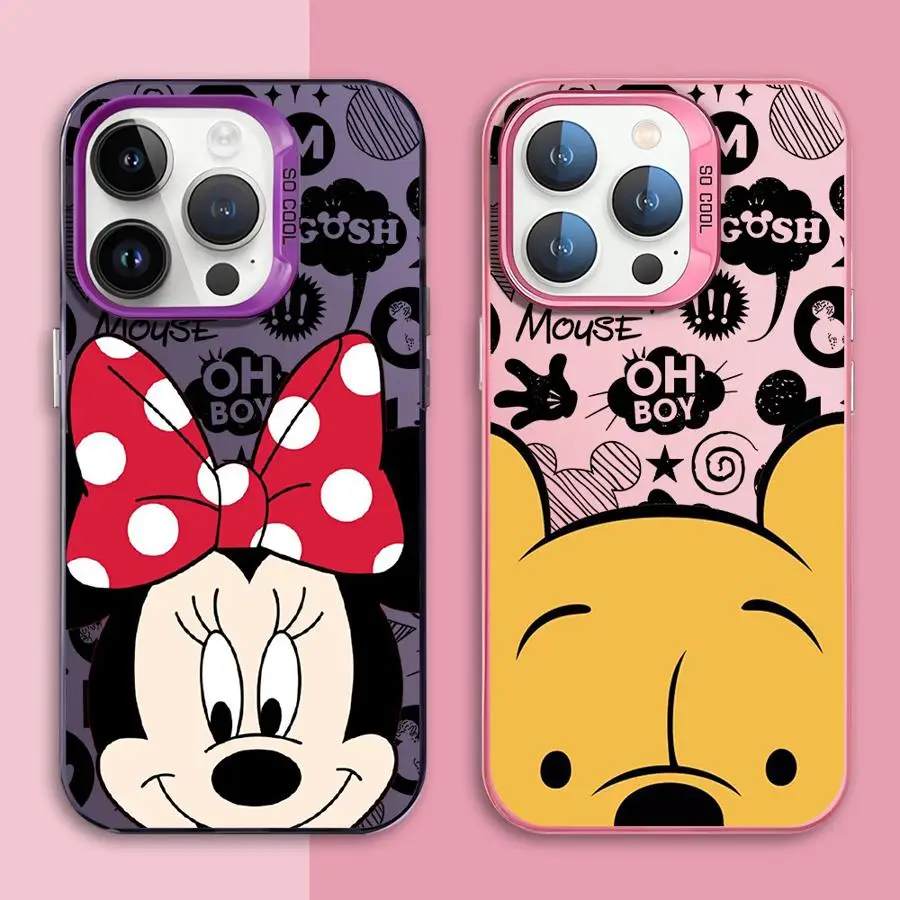 Disney Mickey Stitch MinniePhone Case for Apple iPhone 15 16 Pro Max 13 14 Plus 12 11 Pro plus Matte