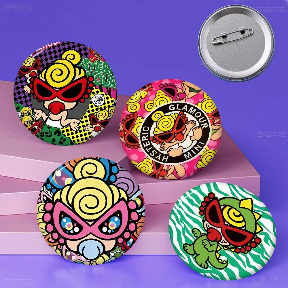 Japan Luxury H-Hysteric M-Mini New Brooches Soft Button Pin Funny Silly Gnarpy on A Skateboard Meme Badge Gamer Collection Gifts