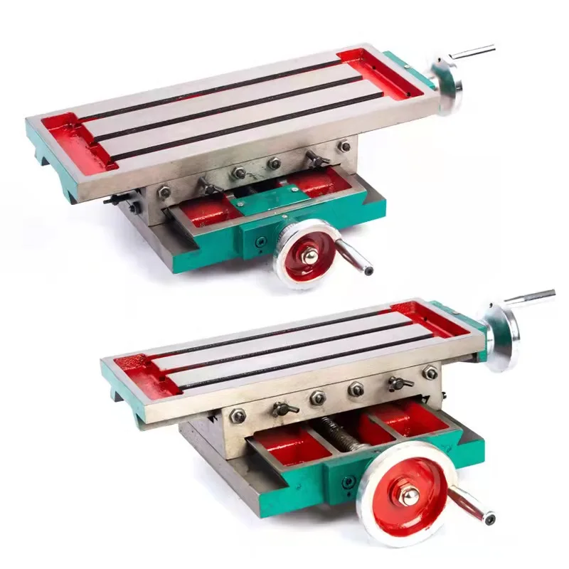 350x140 Manual XY Cross Slide Table Cast Iron Dovetail Guides and Swivel Base for Working Table Milling Machine Cross Table