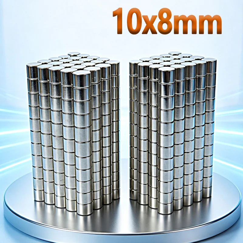 N35 NdfeB 10x8mm Magnet Round Shape  2-200pcs Neodymium Magnet 10*8mm Accessory Fridge Magnets Permanent Magnetic Imanes