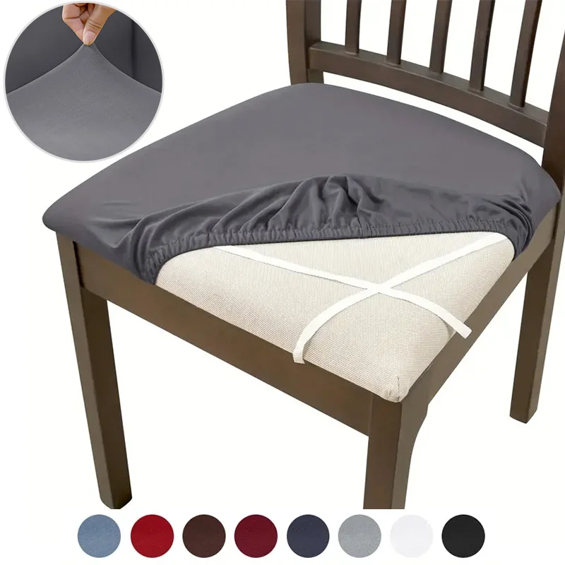 1 Stück Dehnbarer Esszimmerstuhl-Sitzbezug, Elastischer Spandex-Polsterbezug, Abnehmbarer Hotel- und Party-Stuhlüberzug