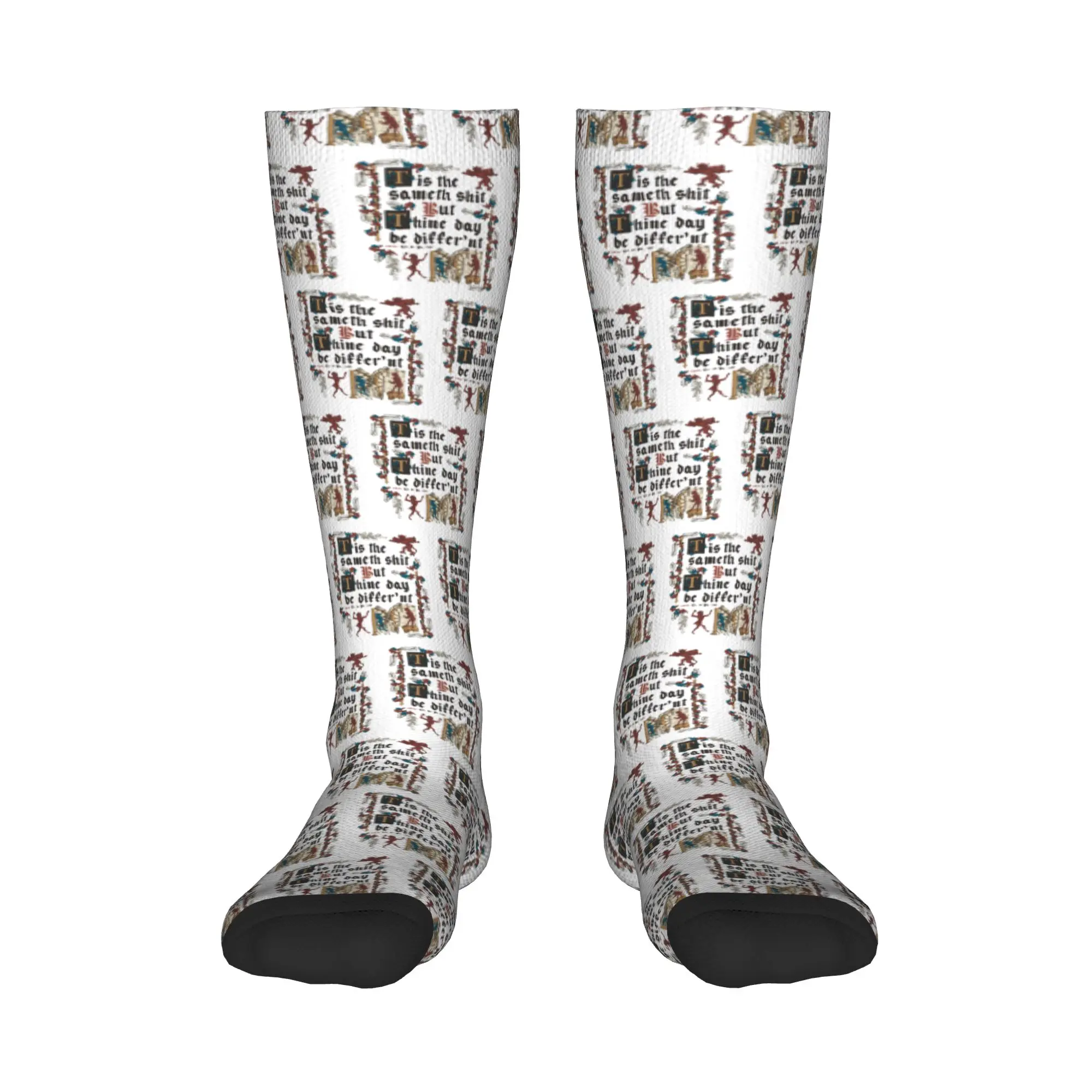 

Всесезонные чулки для экипажа, такие же дерьмо, средневековый стиль, английская история, носки, повседневные длинные носки в стиле хип-хоп, аксессуары для мужчин и женщин