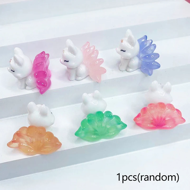 1 قطعة الثعلب الصغير تسعة الذيل مضيئة حلية الحرف شخصيات مصغرة الثعلب الصغير المشهد الصغير إكسسوارات ديكور منزلي هدايا #5