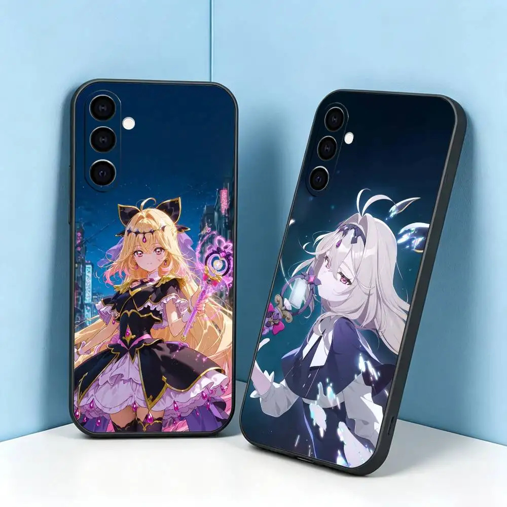 Moria Ruruka-A Star Detective Precure Phone Case Black Silicone Soft For Samsung Galaxy A73,A72,A71,A70,A53,A52,A51
