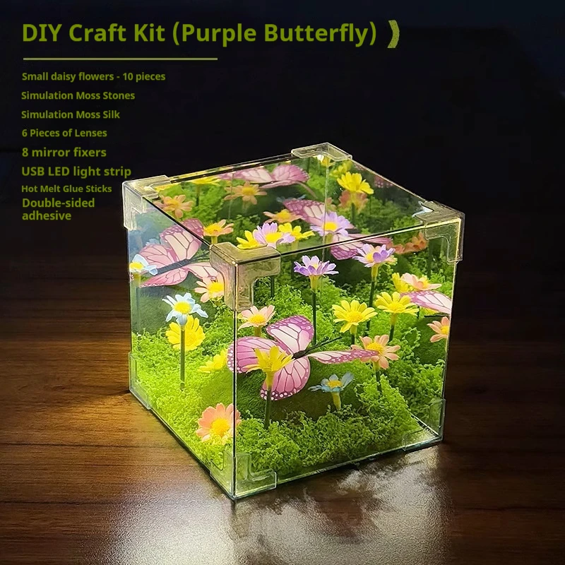 Regalo di Natale Mago di Oz Primavera Farfalla Cubo magico Luce notturna Fai da te Regalo di compleanno creativo fatto a mano per la fidanzata