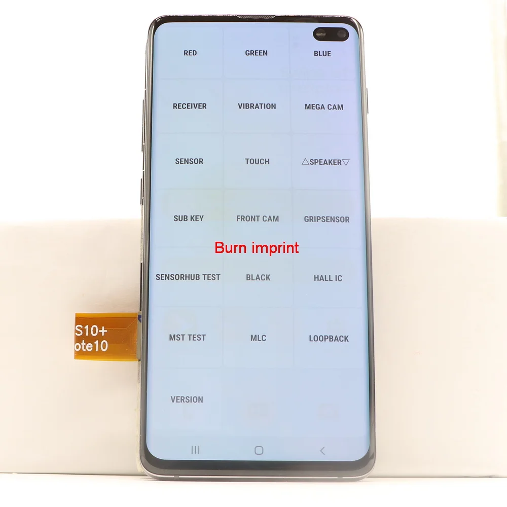 Z defektami dla Samsung Galaxy S10 Plus LCD G975 G975F G975F/DS wyświetlacz wymiana zespołu Digitizer z ekranem dotykowym 100% testowanie