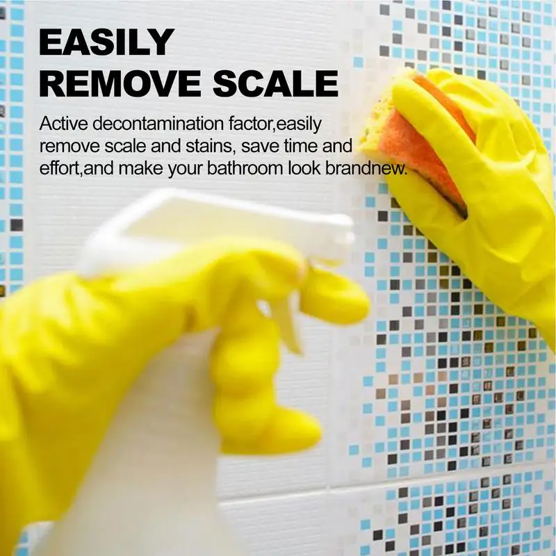 Bathroom Foamer 120ml Bathroom Grime Fighter Spray With Towel And Sponge Shower Foamer Tile Grime Fighter Bathroom Cleaner