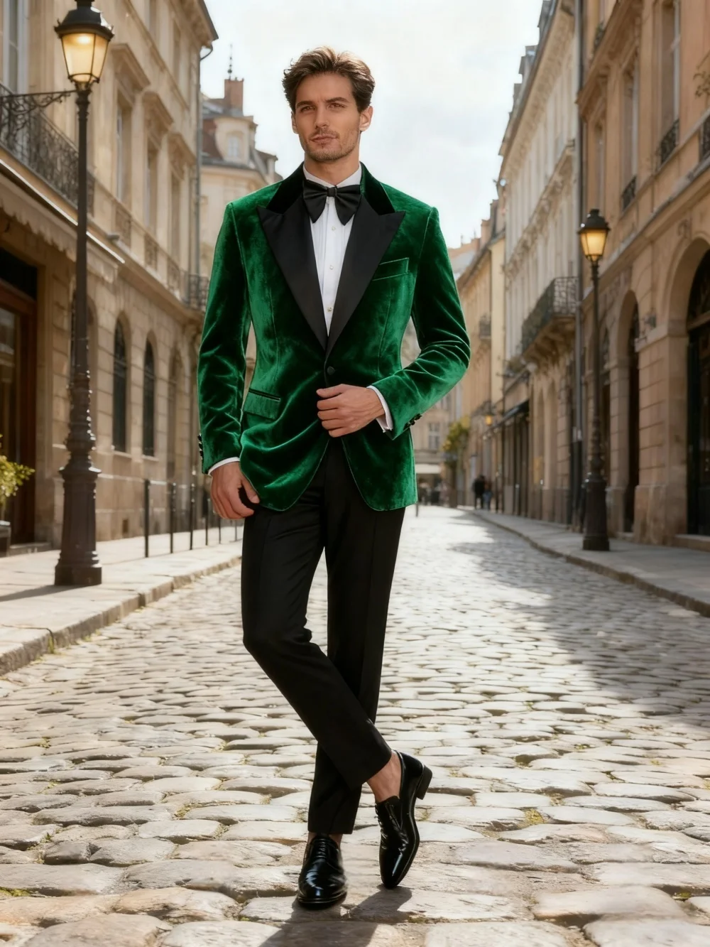 

Sharp Notched Lapel Men's Suit Set For Wedding Opulent Velvet Business 2PCS Men's Suit Set Including Jacket Pants Customized