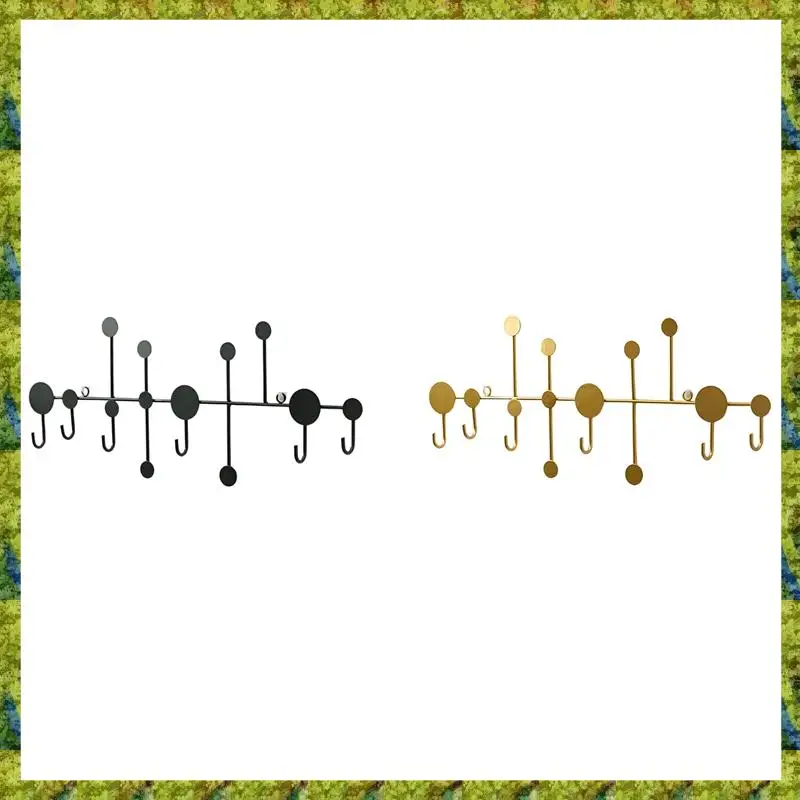 

UISN Punch-Free Decorative Dressing Room Coat Rack Hook Entrance Key Rack Storage Entrance Wall Mount
