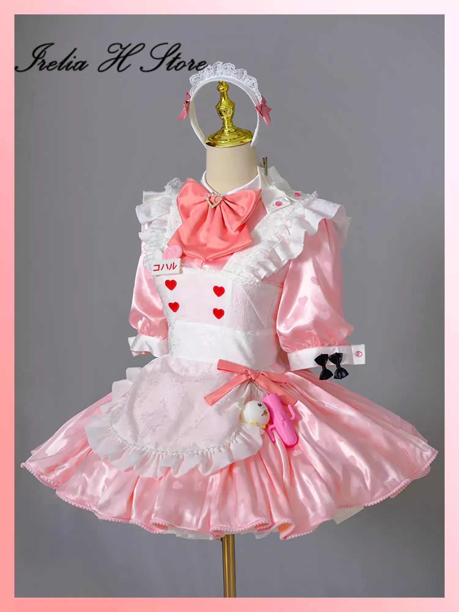 Irelia H Shimoe Koharu de Blue Archive disfraz de Cosplay para mujer, vestido de sirvienta encantador Fanart