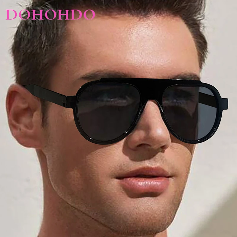 

Luxury Designer Oversized Pilot Sunglasses For Women Men Vintage Goggle Big Frame Sun Glasses UV400 Men's Vintage Driving Shades
