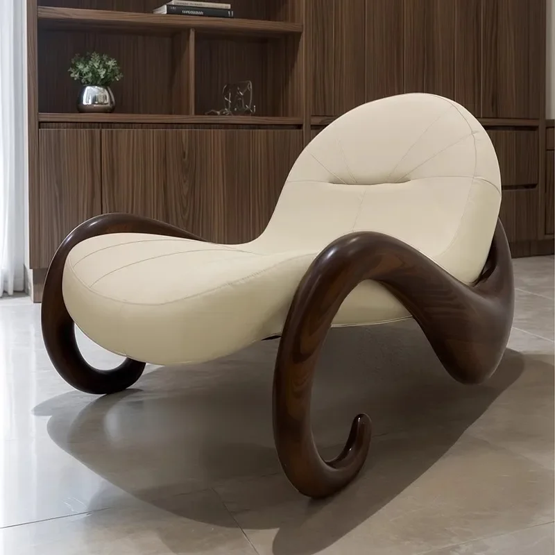 Sofa chair, creative, single, first class, ebony, living room, study, Italian, minimalist