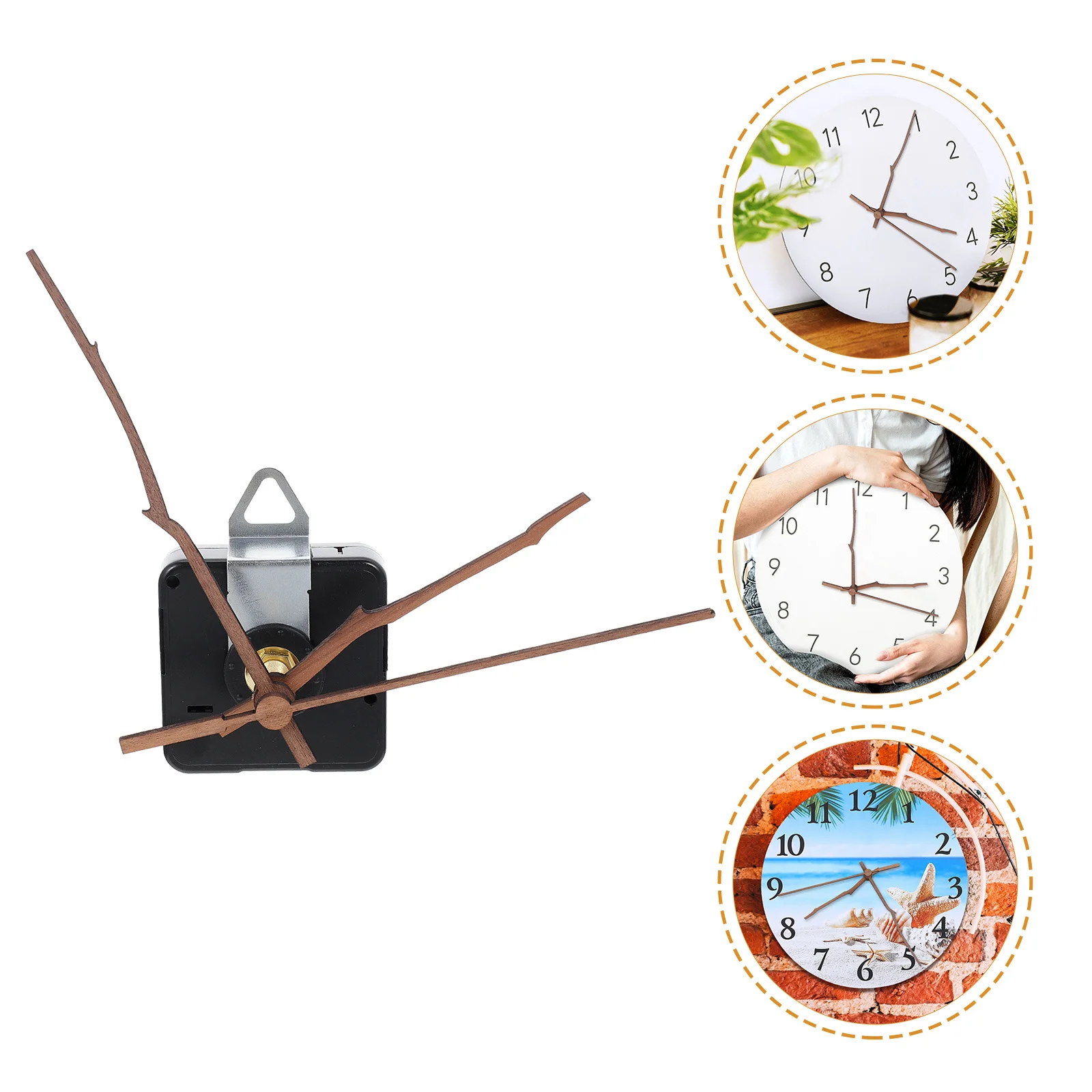 

1Set Clock Movement Mechanism Quartz DIY Wall Clock Kit Mute Hands Replacement Parts for Bedroom Living Room Library Use
