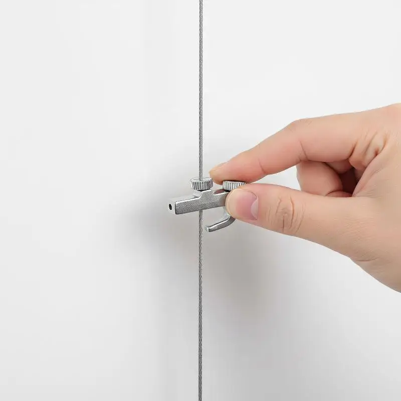 Heavy Duty Stainless Steel Picture Hanging Hooks Silver Rail Easy Installation for Wedding Photo Family Portrait Hanging