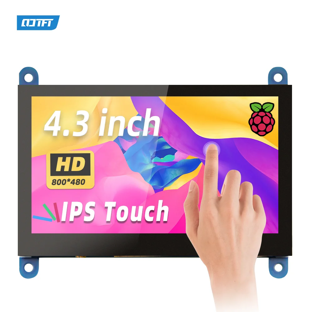 

4.3 Inch IPS LCD Capacitive Touch Screen 800*480 HDMI Display Monitor for Raspberry Pi 5 4B 3B