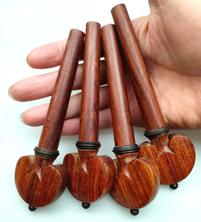 4pcs High quality Rosewood Cello Pegs String Winder Pin Parts 4/4 Full size