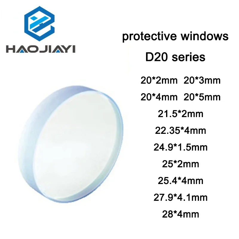 Raytools Wsx Precitec Laser Cutting Head Protective Lens Windows Glass  22.35*4 24.9*1.5  27.9*4.1