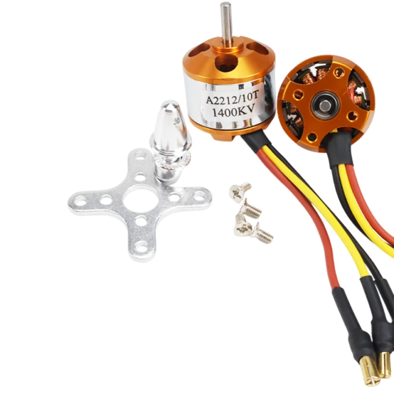 มอเตอร์ไร้แปรงถ่านรุ่นใหม่ A2212 930KV 1000KV 1400KV 2200KV 2450KV 2700KV สำหรับเครื่องบินบังคับวิทยุ โดรน  แบบหลายใบพัด และแบบปีกตรึง