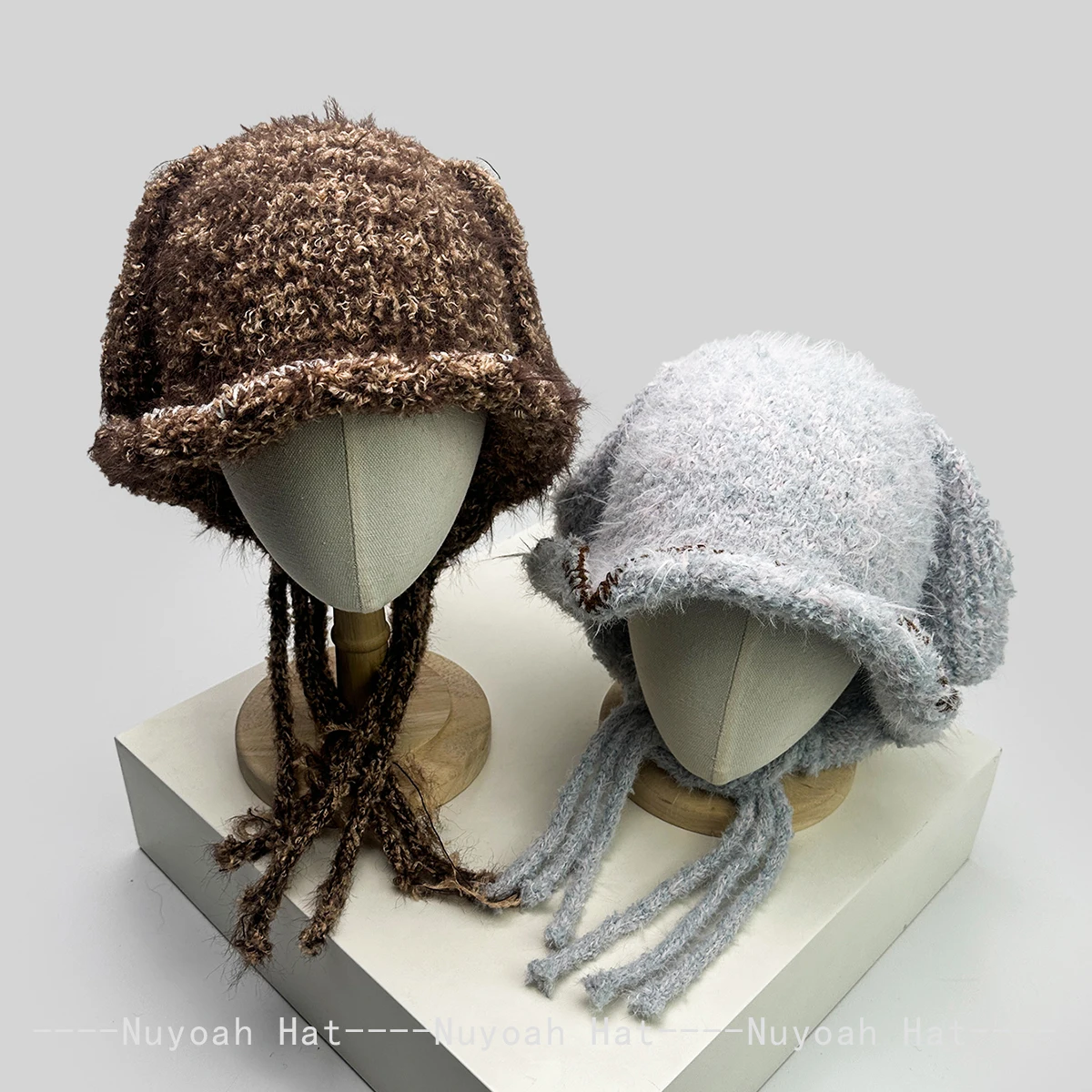 جديد إمرأة الكورية لطيف آذان أرنب صغير المشارب أفخم قبعات منسوجة الدافئة الدانتيل موضة الحلو بيني في الهواء الطلق تنوعا عادية ins