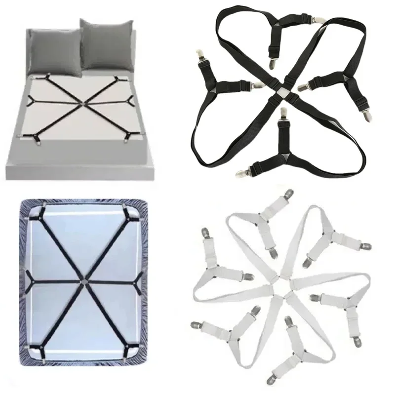bed sheet holder anti-slip household invisible buckle bed sheet clip mattress fixing strap anti-running quilt cover elastic rope view 3