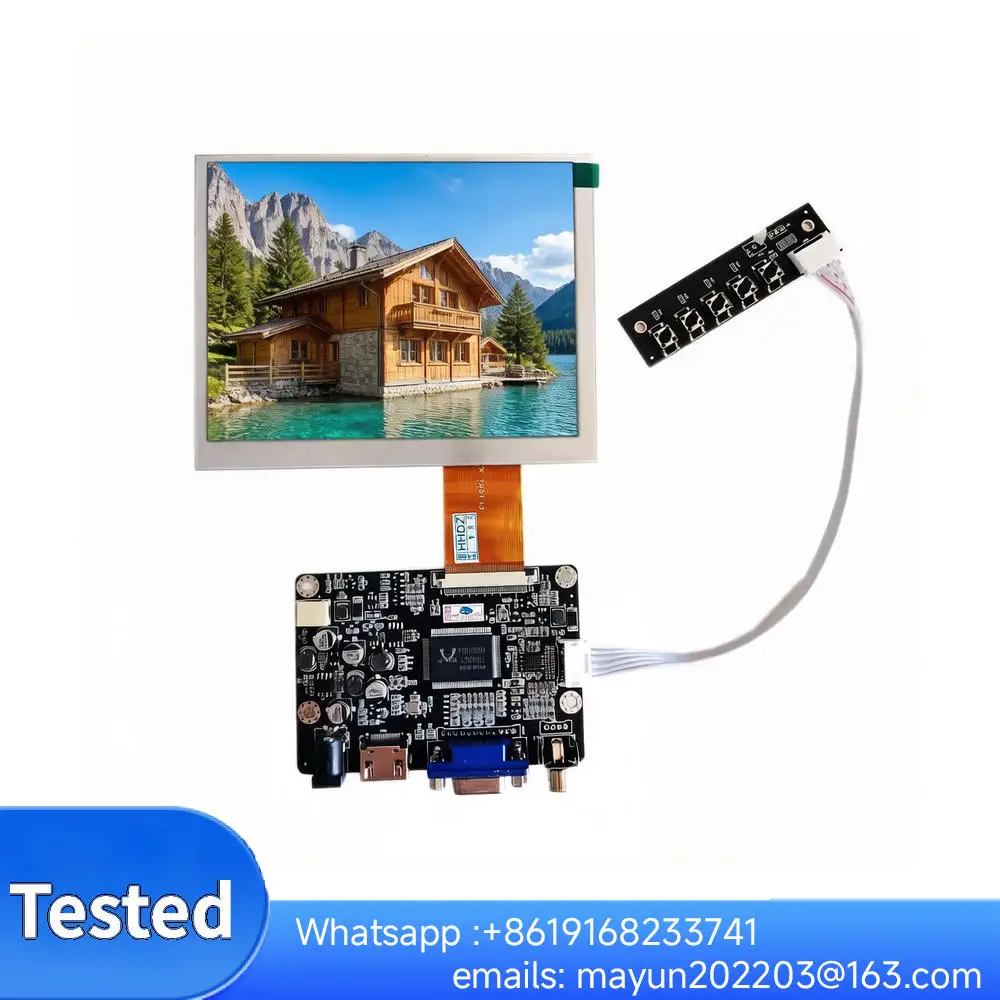 

5.6" LCD Screen with LCD Control Board Monitor Panel: AT056TN52 V.3 / AT056TN52 V3, 640x480.