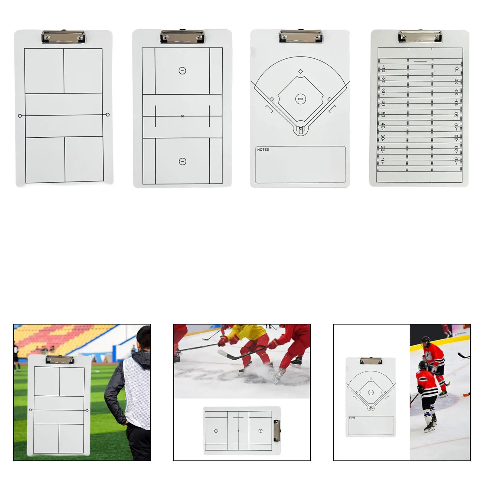 IJshockeybord Herschrijfbaar coachinghulpmiddel voor buiten Demonstratiebord Draagbaar spelplan Demonstratie Coach Strategiebord