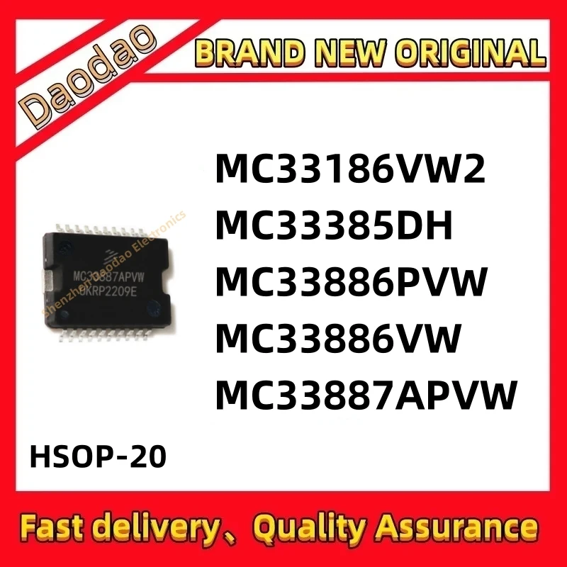 

Quality New MC33186VW2 MC33385DH MC33886PVW MC33886VW MC33887APVW MC33186 MC33385 MC33886 MC33887 IC chip HSOP-20
