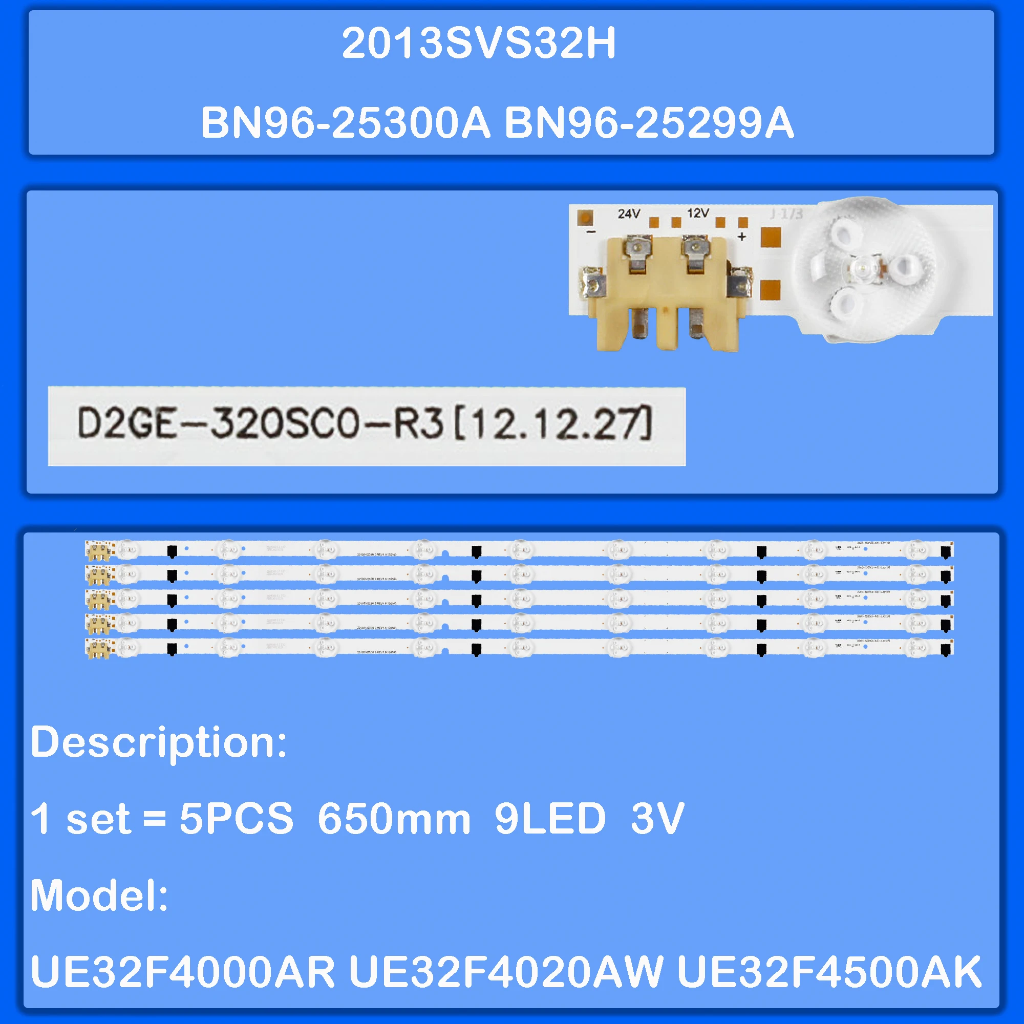 Светодиодная лента подсветки для UE2F6330AK UE32F4000AR UE32F4020AW UE32F4500AK UE32F5560AK UE32F4515AK UE32F5020AK UE32F5300AK