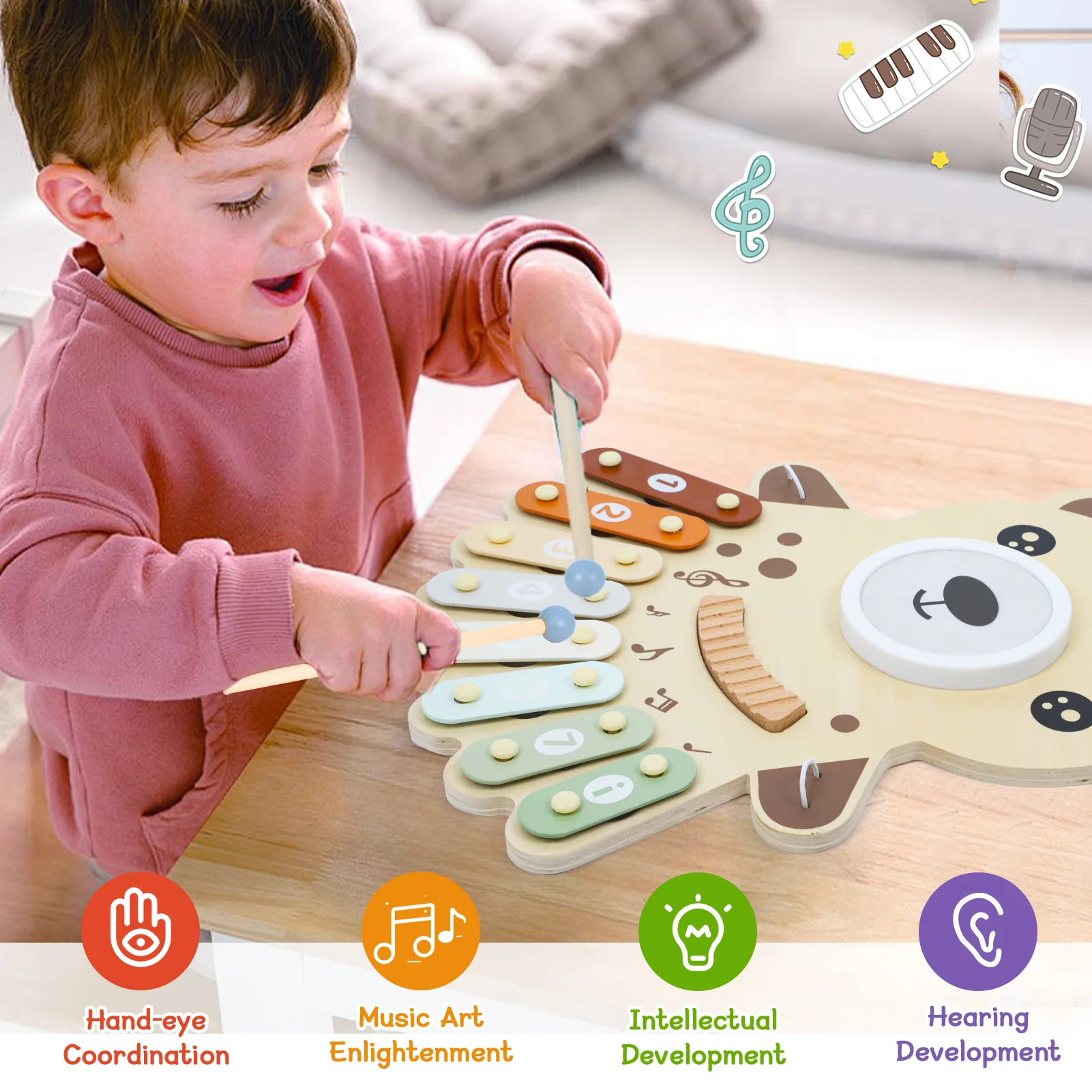 Multifunctional Wooden Toddler - огляд і ціна Kids Education Table