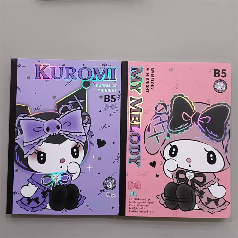 New Genuine Sanliou B5 Notebook Diary Book Kuromi Flat Book Notebook Workbook Notebook Learning Office Record Book